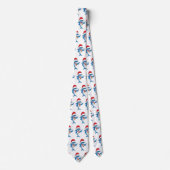 Grappig overzicht van de cartoon van de kersthaai stropdas (Voorkant)