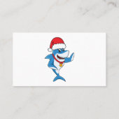 Grappig overzicht van de cartoon van de kersthaai visitekaartje (Achterkant)