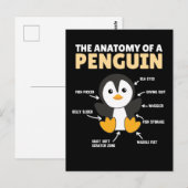 Grappig overzicht van een pinguïn in de anatomie briefkaart (Voorkant / Achterkant)