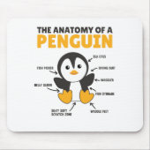 Grappig overzicht van een pinguïn in de anatomie muismat (Voorkant)