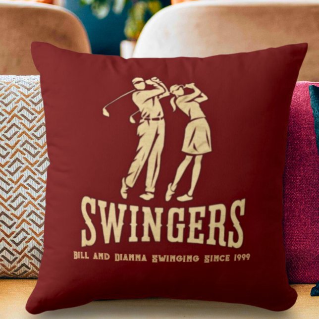 Grappig paar aangepaste Golf Gift Matching Kussen (Creator heeft geüpload)