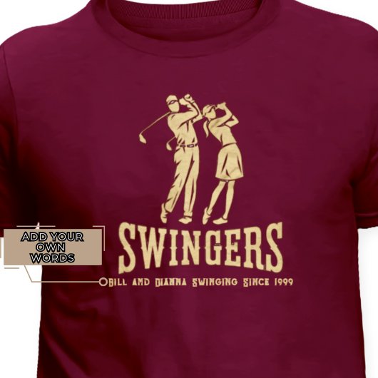 Grappig paar aangepaste Golf Gift Matching T-shirt