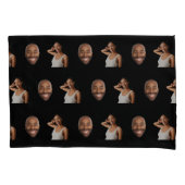 Grappig paar gepersonaliseerde 2 gezicht foto kussensloop (Voorkant)