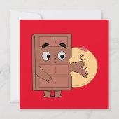 Grappig paar liefde pannenkoek eten Choco Kaart (Voorkant)