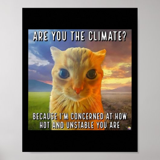 Grappig paar Valentijn Oranje kat meme ben jij de Poster (Voorkant)