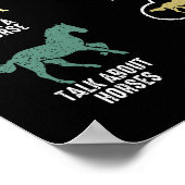 Grappig paard 6 dingen die ik doe in mijn vrije ti poster (Hoek)