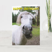 Grappig paard aanpasbare wenskaart kaart (Voorkant)