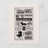 Grappig paard advies woord art Land Briefkaart (Voorkant)