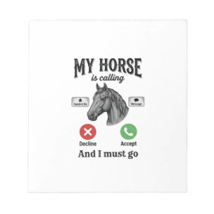 Grappig Paard Bellen Vintage Gravure T-Shirt_1 Notitieblok