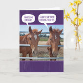 Grappig paard... ben blij dat je geen voedsel krij kaart (Gele Bloem)