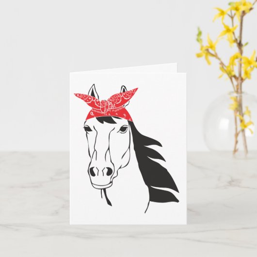 Grappig Paard die aan Je Denkt, Hallo, Mis Je Kaart (Gele Bloem)