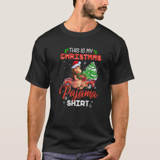 Grappig paard dit is mijn kerstpajama t-shirt