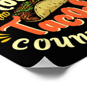 Grappig paard en taco's tellen me in' - Horseck Ri Poster (Hoek)