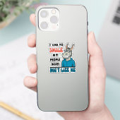 Grappig paard ezel glimlach naar mensen sarcastisc sticker (Telefoon)