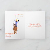 Grappig paard grap kaart, verjaardag kaart (Binnen)