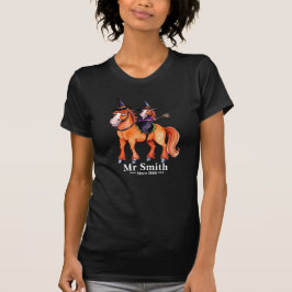 Grappig paard heks paar t-shirt