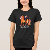 Grappig paard heks paar Tri-Blend shirt (Voorkant)