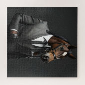 Grappig paard in het pak legpuzzel (Horizontaal)