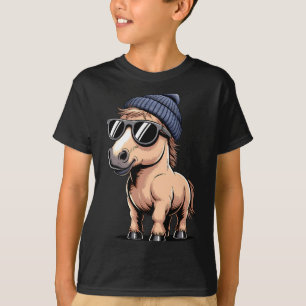 Grappig Paard in Retro Stijl - Boerderij Humor Ny T-shirt