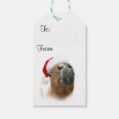Grappig paard Kerstmis Cadeaulabel (Voorkant)