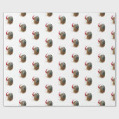 Grappig paard Kerstmis Cadeaupapier (Vlak)