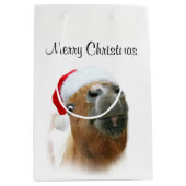 Grappig paard Kerstmis Medium Cadeauzakje (Voorkant)