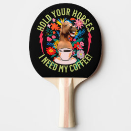 Grappig Paard Koffie Liefhebber Humor Tafeltennisbatje