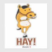 Grappig paard kwam langs om Hay te zeggen Sticker (Vel)