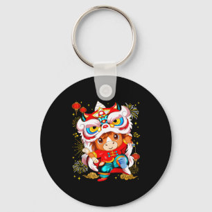 Grappig Paard Leeuwendans Chinees Nieuwjaar Kinder Sleutelhanger