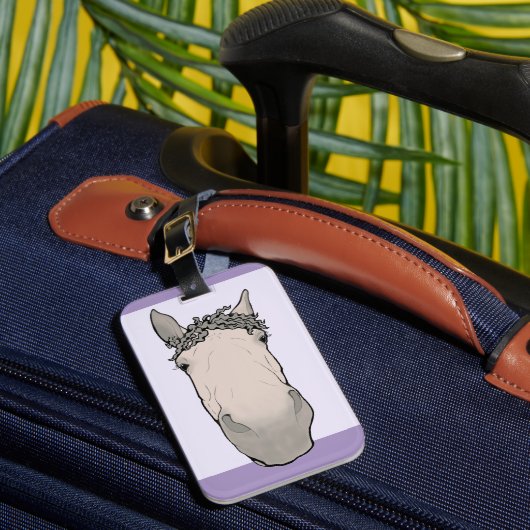 Grappig Paard Liefhebber Cadeau Snoet Bagagelabel (Voorkant Insitu 1)