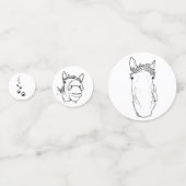 Grappig Paard Liefhebber Cadeau Whimsical Huis Paa Confetti (Achterkanten)