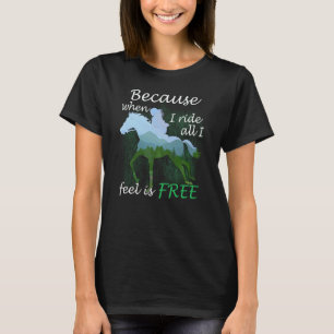 grappig paard meisje moeder cadeau rijden voel je t-shirt