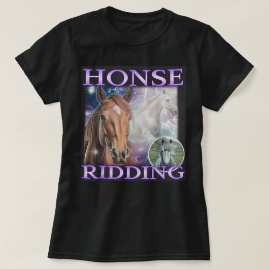 Grappig Paard Meme Mannen Vrouwen T-shirt (Design voorkant)