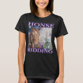 Grappig Paard Meme Mannen Vrouwen T-shirt (Voorkant)