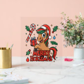 Grappig Paard Merry Horsemas Acryl Bord (Huwelijk)