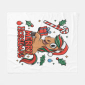 Grappig Paard Merry Horsemas Fleece Deken (Voorkant (Horizontaal))