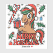 Grappig Paard Merry Horsemas Sticker (Vel)