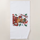 Grappig Paard Merry Horsemas Strandlaken (Voorkant)