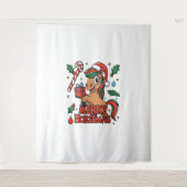 Grappig Paard Merry Horsemas Wandkleed (Voorkant)
