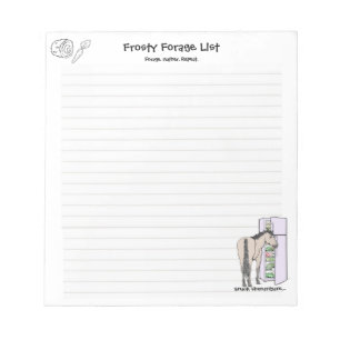 Grappig Paard Minnaar Cadeau Whimsical Frosty Voer Notitieblok