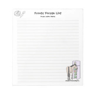 Grappig Paard Minnaar Cadeau Whimsical Frosty Voer Notitieblok