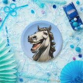 grappig paard papieren bordje (Feest)