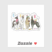 Grappig Paard Pasen Boerderij Dier Schattig Konijn Sticker (Vel)