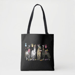 Grappig Paard Pasen Boerderij Dier Schattig Konijn Tote Bag