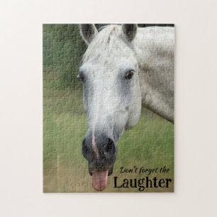 Grappig Paard Pony Vergeet het Gelach niet Legpuzzel