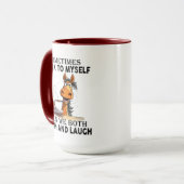 Grappig Paard Praat met Zichzelf - We Lachen Alleb Mok (Voorkant links)