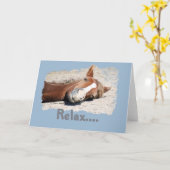 Grappig paard: Relax Kaart (Gele Bloem)