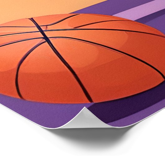 Grappig paard spelen basketbal poster (Hoek)