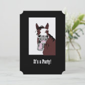 Grappig Paard Western Thema Verjaardag Custom Invi Kaart (Staand voorkant)