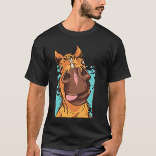 Grappig Paardengezicht Grap Geschenk T-shirt voor